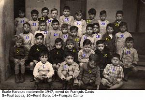ECOLE MARCEAU MATERNELLE 1947